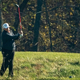 U.S. President Donald Trump golfs at Trump National Golf Club, on November 7, 2020 in Sterling, Virginia.